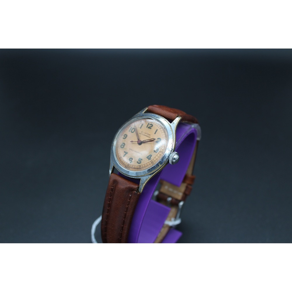 Vintage Clinton Shock Absorber Field Watch – Serviced Swiss Manual Wind